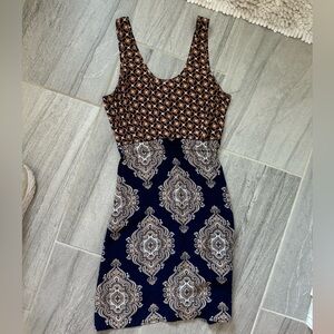 Silk patterned dress
